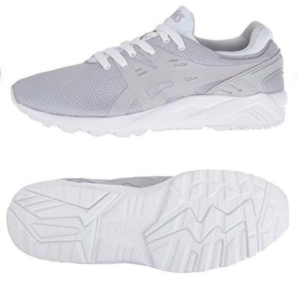 Asics Soft Gray Gel-Kayano Trainer Evo Fashion Athletic Sneakers Size 7.5 - Picture 9 of 15